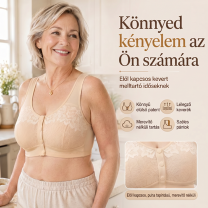 💕 Kényelmes, formázó, elöl záródó, vezeték nélküli melltartó | Egyszerű egykezes zárás, puha anyag – tökéletes mindennapi viseletre 👙✨