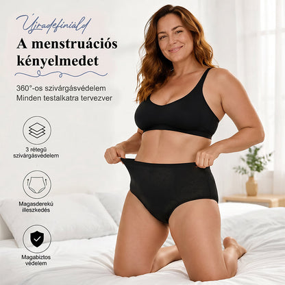 🍃 Magas derékú, elöl-hátul szivárgásgátló higiéniai bugyi, hatékonyan megakadályozza az oldalirányú szivárgást