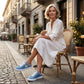 💐Női farmer anyagú slip-on papucs – kényelmes talp és laza stílus 👟☀️