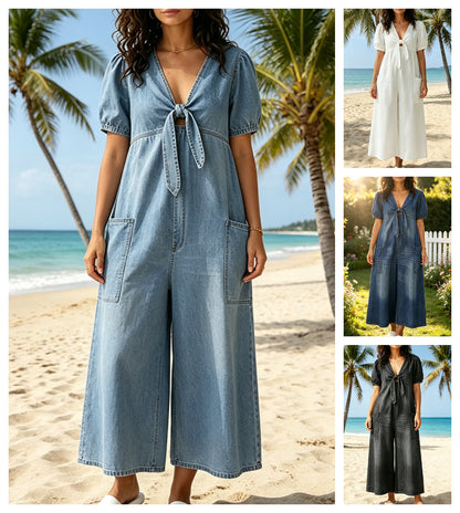 Széles szárú női jumpsuit 🌴