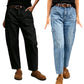 👖 Új érkezés ✨ Női kiváló minőségű, többzsebes, sztreccs alkalmi farmer