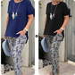 Női kétrészes szett | Felső + Tie-dye nadrág | Plus Size S-3XL | 5 szín | Kényelem és stílus 👗✨ -49%