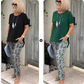 Női kétrészes szett | Felső + Tie-dye nadrág | Plus Size S-3XL | 5 szín | Kényelem és stílus 👗✨ -49%