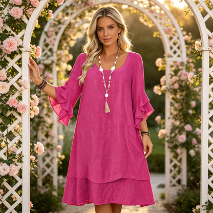👗✨ Női Bő Szabású Ruha Hullámos Ujjakkal – Kényelmes & Nőies Szabás 🌸