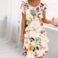 🌸 Pamut plus size virágmintás többrétegű ruhák