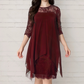✨ 【S-3XL】👗Női elegáns sifon térdig érő ruhák