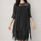 ✨ 【S-3XL】👗Női elegáns sifon térdig érő ruhák