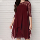 ✨ 【S-3XL】👗Női elegáns sifon térdig érő ruhák