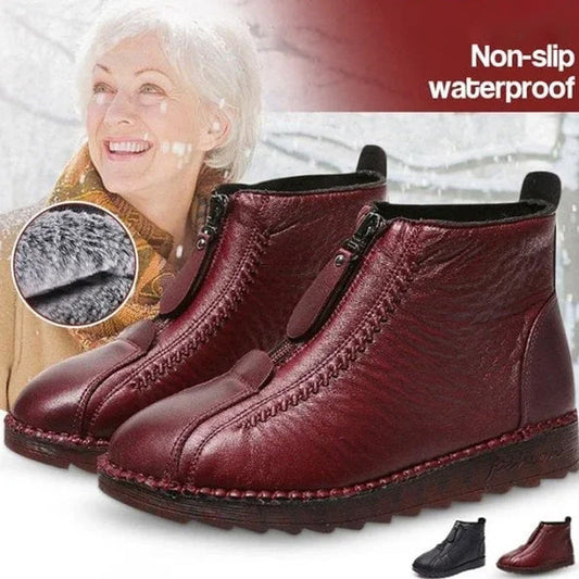💝👢 Női Téli Meleg Cipzáras Bokacsizma ❄️