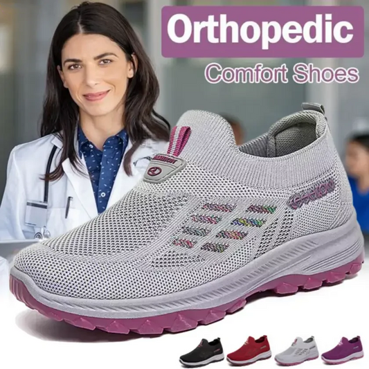 👟Új érkezések - Ortopéd séta cipők talpívtámasszal – Légáteresztő háló és párnázott talpbetét fájdalomcsillapításhoz