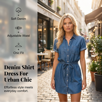 Női denim mindennapi ruha