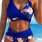🌸Divatos, mintás, magas derekú bikini szett nőknek👙