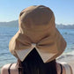 🧢 👒☀️Széles karimájú, masnis napvédő kalap nőknek