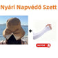 🧢 👒☀️Széles karimájú, masnis napvédő kalap nőknek