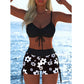 🌞👙 Női bikini szett zsinórral és mintával (rövidnadrággal) ⛱️