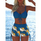 🌞👙 Női bikini szett zsinórral és mintával (rövidnadrággal) ⛱️