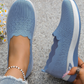 Tartsa lábaid szárazon és hűvösen egész nap – női légáteresztő flyknit slip-on cipők. Utánvétes fizetési lehetőség! 🌬️