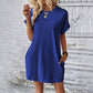 【S-2XL】👗Elegáns egyszínű ruha zsebekkel nőknek