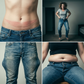 👖Női retro egyenes szárú farmernadrág