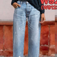 👖Női retro egyenes szárú farmernadrág