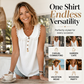 ☀️ Női csipkés hajtókás ujjatlan nyári felső