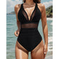 👗 🏝️Mély V-kivágású, hasformáló egyrészes fürdőruha