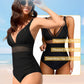 👗 🏝️Mély V-kivágású, hasformáló egyrészes fürdőruha