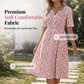 👗 Női alkalmi V-nyakú nyomott ruha zsebekkel💐👗