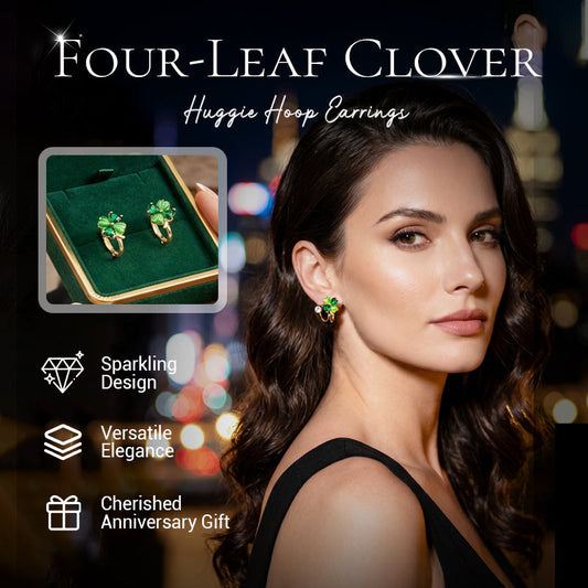 ✨ Négylevelű lóhere huggie karika fülbevaló 🍀