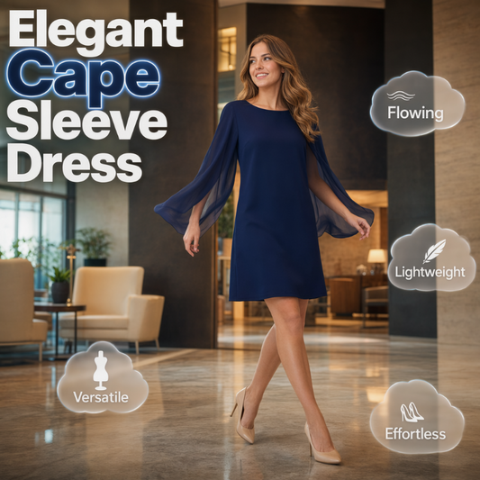 👗 Női elegáns egyszínű kerek nyakú ruha