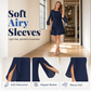 👗 Női elegáns egyszínű kerek nyakú ruha
