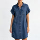 ✨ 👗🌊Női laza farmer ingruha gombokkal — hétköznapi, kényelmes💫