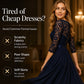 👗 👗 Női elegáns csipkefelsőrészes maxiruha