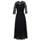 👗 👗 Női elegáns csipkefelsőrészes maxiruha