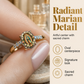 💍 Vintage Arany Szűz Mária Ovális Kristály Gyűrű