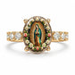 💍 Vintage Arany Szűz Mária Ovális Kristály Gyűrű