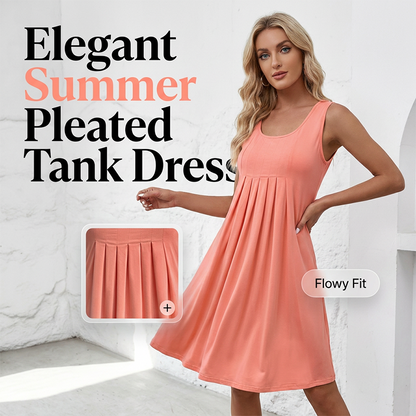 👗 Női Casual Nyári Ujjatlan Rakott Slip Ruha