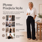 🤎✨ Kordbársony széles szárú nadrág finom csíkokkal, magas derékkal, elöl gombokkal, klasszikus szabás — érett elegancia, karcsú, kifinomult