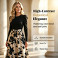 👗✨Női virágmintás hosszú ujjú A-vonalú maxiruha