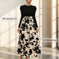 👗✨Női virágmintás hosszú ujjú A-vonalú maxiruha