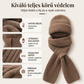 Női integrált plüss kötött csuklyás sál
