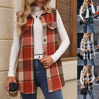 👚✨Női gombos kockás mellény✨𝘝𝘦𝘨𝘺é𝘭 2 𝘵𝘦𝘳𝘮é𝘬𝘦𝘵 é𝘴 𝘬𝘢𝘱𝘫 𝘦𝘹𝘵𝘳𝘢 8% 𝘬𝘦𝘥𝘷𝘦𝘻𝘮é𝘯𝘺𝘵