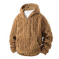 🔥Férfi texturált Sherpa félcipzáras kapucnis dzseki