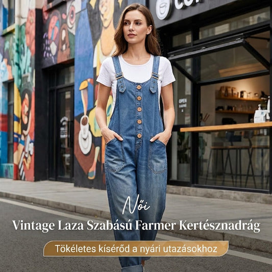 🔥Új érkezések és különleges ajánlatok - Női mindennapi bő farmer overall zsebekkel
